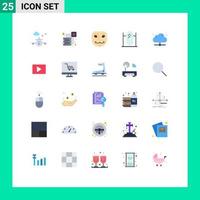 Universal Icon Symbols Group of 25 Modern Flat Colors of share cloud anonymous mirror furniture Editable Vector Design Elements