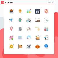 25 Creative Icons Modern Signs and Symbols of cap web page place lab blood test Editable Vector Design Elements