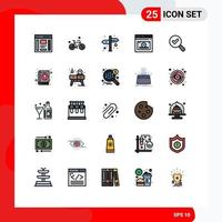 Set of 25 Modern UI Icons Symbols Signs for search time spring webpage web Editable Vector Design Elements