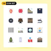 Group of 16 Flat Colors Signs and Symbols for real person date men human Editable Pack of Creative Vector Design Elements