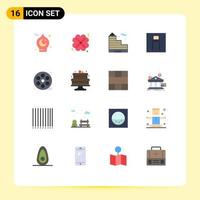 Group of 16 Flat Colors Signs and Symbols for real person date men human Editable Pack of Creative Vector Design Elements