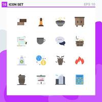 16 Creative Icons Modern Signs and Symbols of interior drawer ocean decor lamp Editable Pack of Creative Vector Design Elements