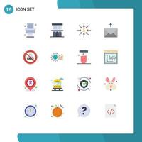 Pack of 16 creative Flat Colors of disabled send candidate message selection Editable Pack of Creative Vector Design Elements