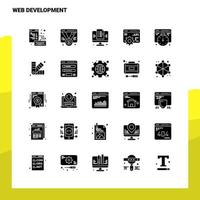 25 Web Development Icon set Solid Glyph Icon Vector Illustration Template For Web and Mobile Ideas for business company