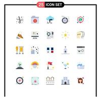 25 Creative Icons Modern Signs and Symbols of shield protect arrow solar orbit Editable Vector Design Elements