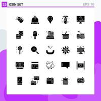 25 Creative Icons Modern Signs and Symbols of easter monitor location day eight march Editable Vector Design Elements