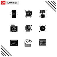 9 Creative Icons Modern Signs and Symbols of direction seo lump search case study Editable Vector Design Elements