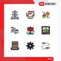 9 Creative Icons Modern Signs and Symbols of shop sale music info board design Editable Vector Design Elements