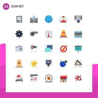 25 iconos creativos, signos y símbolos modernos de mensajes de control, programador de correo electrónico, elementos de diseño vectorial editables vector