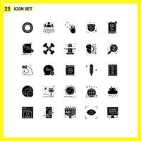 Set of 25 Modern UI Icons Symbols Signs for leader book up infant child Editable Vector Design Elements