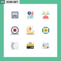 9 Creative Icons Modern Signs and Symbols of cresent sound time party boom box Editable Vector Design Elements