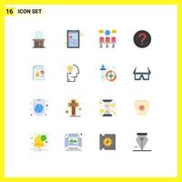 16 Creative Icons Modern Signs and Symbols of chart presentation transportation report problem Editable Pack of Creative Vector Design Elements