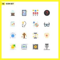 16 Creative Icons Modern Signs and Symbols of chart presentation transportation report problem Editable Pack of Creative Vector Design Elements