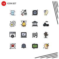 16 Creative Icons Modern Signs and Symbols of cookies user data data memory Editable Creative Vector Design Elements