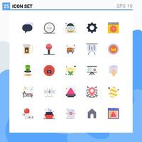 25 Universal Flat Colors Set for Web and Mobile Applications add mobile mail interface application Editable Vector Design Elements