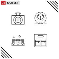 4 Creative Icons Modern Signs and Symbols of earthquake construction weather store hardware Editable Vector Design Elements