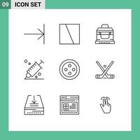 9 Thematic Vector Outlines and Editable Symbols of stud tool box picker colour Editable Vector Design Elements