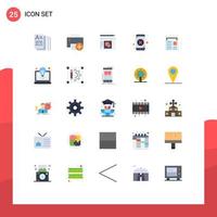 Pack of 25 creative Flat Colors of media leak hardware data success Editable Vector Design Elements