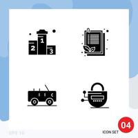 conjunto de iconos de interfaz de usuario modernos signos de símbolos para el premio hummer ganado portapapeles elementos de diseño vectorial editables militares vector