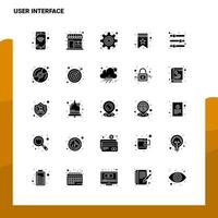 25 User Interface Icon set Solid Glyph Icon Vector Illustration Template For Web and Mobile Ideas for business company