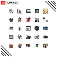 paquete de iconos de vector de stock de 25 signos de línea y símbolos para ayudar a la imagen de bebida elementos de diseño de vector editables de imagen viva