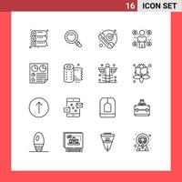 16 Creative Icons Modern Signs and Symbols of document consumer checked coin business Editable Vector Design Elements