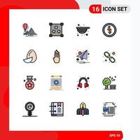 Set of 16 Modern UI Icons Symbols Signs for holiday egg strainer power devices Editable Creative Vector Design Elements