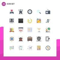 Stock Vector Icon Pack of 25 Line Signs and Symbols for technology gadgets toy devices search Editable Vector Design Elements