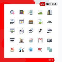 Set of 25 Modern UI Icons Symbols Signs for city buildings email canada image Editable Vector Design Elements