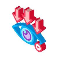 Eye And Arrows Eyesight isometric icon vector illustration