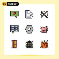 9 Creative Icons Modern Signs and Symbols of user interface basic drum devices approve Editable Vector Design Elements