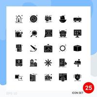 25 iconos creativos, signos y símbolos modernos de hummer baby ensamblan piezas de pascua elementos de diseño vectorial editables vector