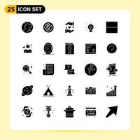 Stock Vector Icon Pack of 25 Line Signs and Symbols for layout inspirating sharing insight glow Editable Vector Design Elements