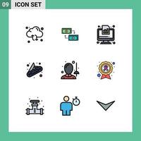 paquete de iconos de vector de stock de 9 signos y símbolos de línea para elementos de diseño de vector editables de negocio financiero de camping gráfico euro