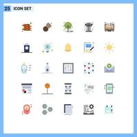 25 Universal Flat Colors Set for Web and Mobile Applications learning online leaf history ancient Editable Vector Design Elements