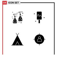 paquete de iconos vectoriales de stock de signos y símbolos de línea para pendientes viajes crema vacaciones hombre elementos de diseño vectorial editables vector