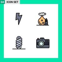 Set of 4 Modern UI Icons Symbols Signs for twitter coil aroma spa capture Editable Vector Design Elements
