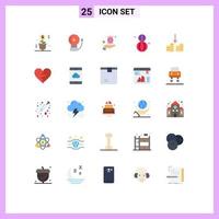 Universal Icon Symbols Group of 25 Modern Flat Colors of cashing woman discount lovely eight march Editable Vector Design Elements