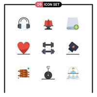 Set of 9 Modern UI Icons Symbols Signs for lab biology party beat drive Editable Vector Design Elements