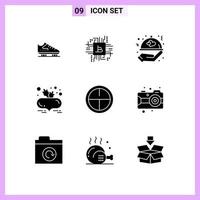 Pictogram Set of 9 Simple Solid Glyphs of healthy diet beetroot finance beet with leaves valentine Editable Vector Design Elements