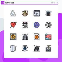 16 Creative Icons Modern Signs and Symbols of love arrow iot money finance Editable Creative Vector Design Elements