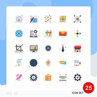 Flat Color Pack of 25 Universal Symbols of process target star promotion discount Editable Vector Design Elements