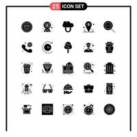 Universal Icon Symbols Group of 25 Modern Solid Glyphs of out place india location banking Editable Vector Design Elements