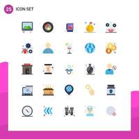 Universal Icon Symbols Group of 25 Modern Flat Colors of scientific research chemical industry love bear lab moon Editable Vector Design Elements