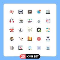 Universal Icon Symbols Group of 25 Modern Flat Colors of cashbox point dad office business Editable Vector Design Elements