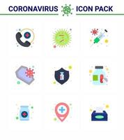 conjunto de iconos de prevención de coronavirus 2019ncov covid19 infección por gripe ataúd de muerte por gripe coronavirus viral 2019nov elementos de diseño de vector de enfermedad
