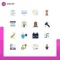 16 Creative Icons Modern Signs and Symbols of timer sandclock student clock hourglass Editable Pack of Creative Vector Design Elements