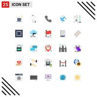 25 Universal Flat Colors Set for Web and Mobile Applications layout medicine incoming drugs left Editable Vector Design Elements