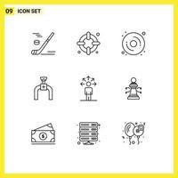 9 Creative Icons Modern Signs and Symbols of connection communication computer line pipe Editable Vector Design Elements