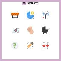 Modern Set of 9 Flat Colors and symbols such as pregnant technology technology science future Editable Vector Design Elements